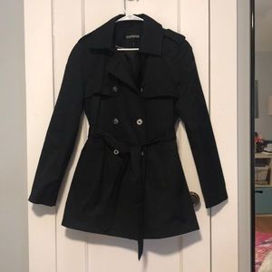 Size Large, Black Express Trench Coat